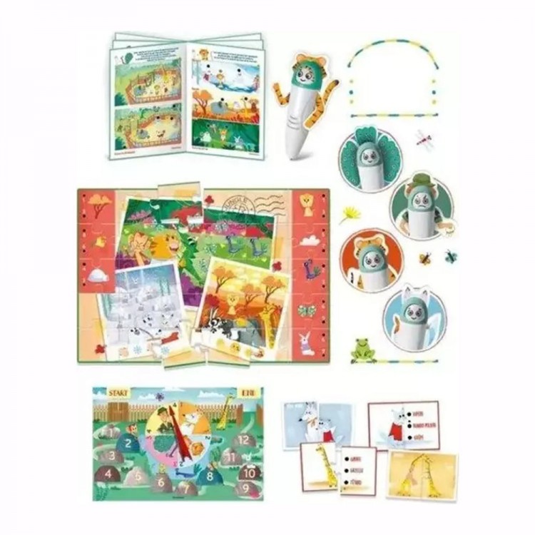 Clementoni Hayvan Arkadaşlar Eğitici Set Clementoni Young Learner Hayvan Arkadaşlar Eğitici Set – İnteraktif Kalemli, 3 yaş çocuklar için eğitici oyun