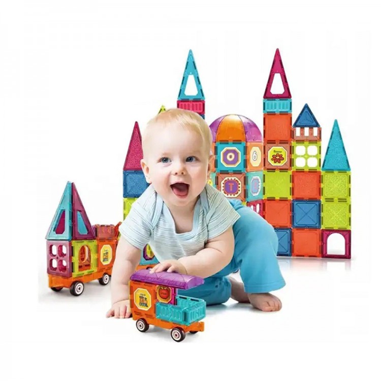 145 Parça Magnetic Tiles Manyetik Yapı Blokları 145 Parça Magnetic Tiles Manyetik Lego Yapı Blokları