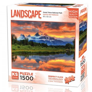 KS Games Grand Teton Milli Parkı 1500 Parça Puzzle | Doğa ve Dağ Manzarası Puzzle