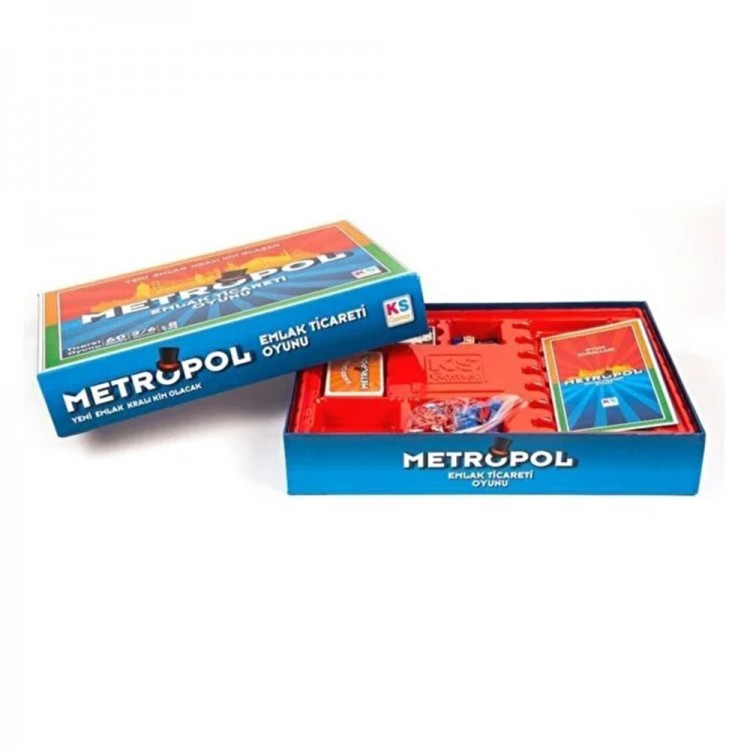KS Games Metropol Emlak Ticaret Oyunu – Strateji ve Ticaret Oyunu KS Games Metropol Emlak Ticaret Oyunu kutu içeriği ve oyun tahtası