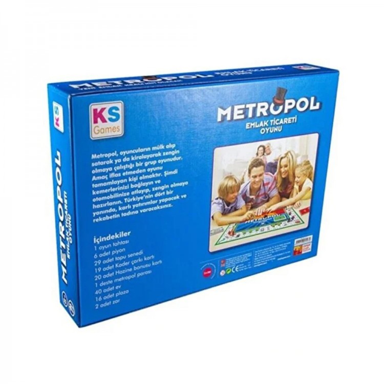KS Games Metropol Emlak Ticaret Oyunu – Strateji ve Ticaret Oyunu KS Games Metropol Emlak Ticaret Oyunu kutu içeriği ve oyun tahtası