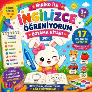 Miniko ile İngilizce Öğreniyorum Boyama Kitabı (PDF) – Çocuklar İçin 17 Eğlenceli Aktivite