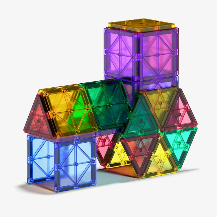 Go Toys Magna-Tiles 72 parça manyetik yapı blokları mıknatıslı eğitici oyuncak