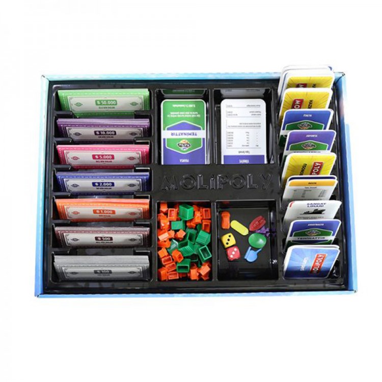 Molitoys Molipoly Emlak Ticareti Strateji Oyunu Molipoly emlak ticareti oyunu kutu içeriği