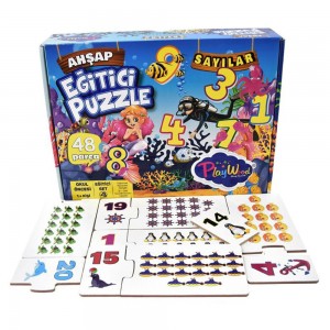 PlayWood Sayılar Eğitici Ahşap Hafıza Kartları – 48 Parça, +3 Yaş PlayWood Sayılar Eğitici Ahşap Hafıza Kartları – 48 Parça, +3 Yaş