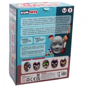 Redka Kumtoys Boyanabilir Karton Maske Seti - Akrilik Boya ve Fırça Dahil (RD5308)