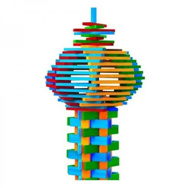 Redka Redcity Renkli Ahşap Bloklar – +3 yaş eğitici akıl ve zeka oyunu