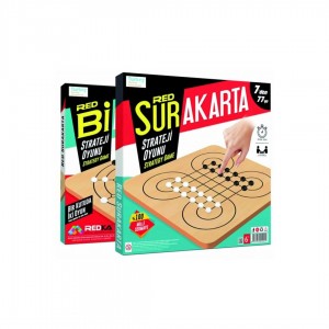 Redka Surakarta ve Bihar 2'si 1 Arada Ahşap Zeka ve Strateji Oyunu